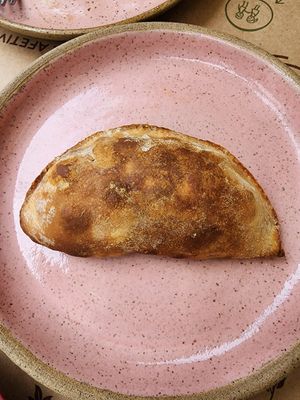 Empanada de carne at Bobó Empório Vegano in Sao Paulo
