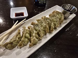 Veggie gyoza at Take Maru Sushi in Auburn