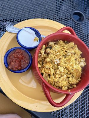 tofu scramble  at Soulshine Vegan Cafe in Indianapolis