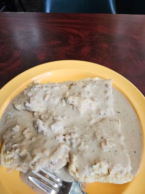 Biscuits and Gravy at Soulshine Vegan Cafe in Indianapolis