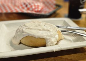 Vegan Breakfast Bunzie with Country Gravy at Bunzy's & Booze in Colorado Springs