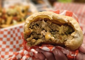 Philly Cheese Steak bunzy at Bunzy's & Booze in Colorado Springs