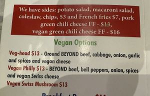 Vegan Bunzy's  at Bunzy's & Booze in Colorado Springs