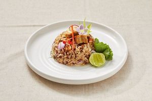 Fried rice with pork avatar and fresh chili  at Tonklar Facai - Mahidol Salaya in Nakhon Pathom