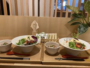 Soy milk ramen + spices!  at Uno Yukiko - Gion Soy Milk Ramen - ぎをん豆乳らーめん うのゆきこ in Kyoto