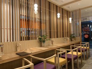 The seating area  at Uno Yukiko - Gion Soy Milk Ramen - ぎをん豆乳らーめん うのゆきこ in Kyoto