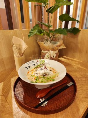 Contains allium at Uno Yukiko - Gion Soy Milk Ramen - ぎをん豆乳らーめん うのゆきこ in Kyoto