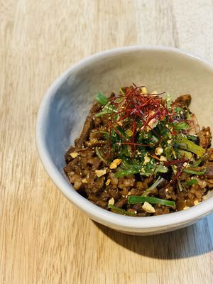肉味噌丼  at Uno Yukiko - Gion Soy Milk Ramen - ぎをん豆乳らーめん うのゆきこ in Kyoto