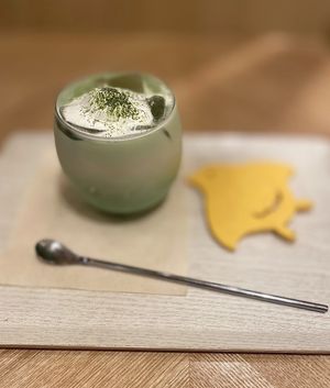 抹茶ソイ　ホイップクリーム付　カクテル  at Uno Yukiko - Gion Soy Milk Ramen - ぎをん豆乳らーめん うのゆきこ in Kyoto