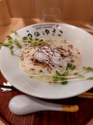 Yuki Soy Ramen. Not many toppings and not very filling. at Uno Yukiko - Gion Soy Milk Ramen - ぎをん豆乳らーめん うのゆきこ in Kyoto