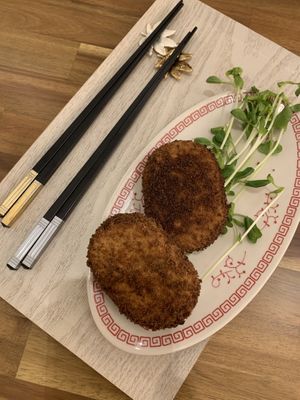 Croquettes   at Uno Yukiko - Gion Soy Milk Ramen - ぎをん豆乳らーめん うのゆきこ in Kyoto