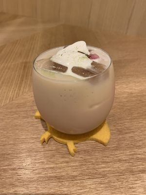 Sakura cocktail   at Uno Yukiko - Gion Soy Milk Ramen - ぎをん豆乳らーめん うのゆきこ in Kyoto