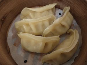Curry gyoza at Uno Yukiko - Gion Soy Milk Ramen - ぎをん豆乳らーめん うのゆきこ in Kyoto