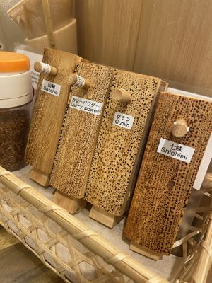 Spices at the table   at Uno Yukiko - Gion Soy Milk Ramen - ぎをん豆乳らーめん うのゆきこ in Kyoto