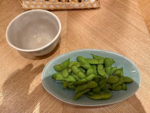 Edamame  at Uno Yukiko - Gion Soy Milk Ramen - ぎをん豆乳らーめん うのゆきこ in Kyoto