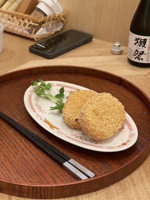 Croquettes  at Uno Yukiko - Gion Soy Milk Ramen - ぎをん豆乳らーめん うのゆきこ in Kyoto