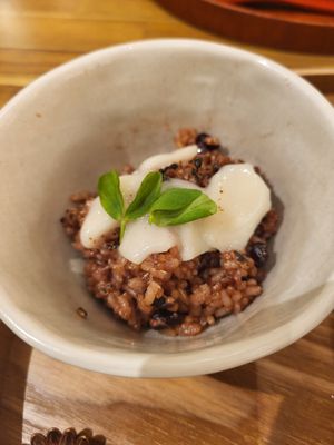 Rice with "cheese" - tasty 400¥ at Uno Yukiko - Gion Soy Milk Ramen - ぎをん豆乳らーめん うのゆきこ in Kyoto