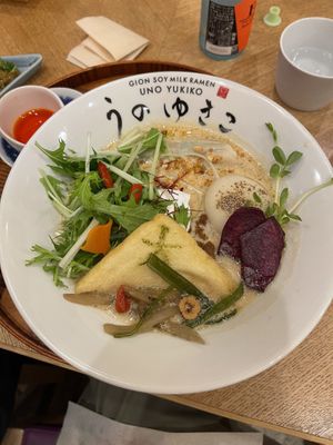Hot soy milk ramen  at Uno Yukiko - Gion Soy Milk Ramen - ぎをん豆乳らーめん うのゆきこ in Kyoto