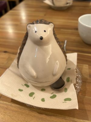 Matcha ice cream served in this little guy   at Uno Yukiko - Gion Soy Milk Ramen - ぎをん豆乳らーめん うのゆきこ in Kyoto