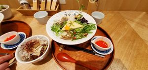 Soy Milk Yuki Zuki (Kyoto Ozoni-style Ramen) 🎆🎎🍜 at Uno Yukiko - Gion Soy Milk Ramen - ぎをん豆乳らーめん うのゆきこ in Kyoto