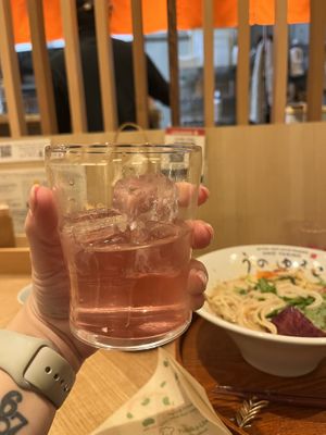 Plum wine #Veganuary at Uno Yukiko - Gion Soy Milk Ramen - ぎをん豆乳らーめん うのゆきこ in Kyoto