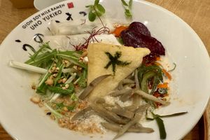 Ramen with soy milk 😋   at Uno Yukiko - Gion Soy Milk Ramen - ぎをん豆乳らーめん うのゆきこ in Kyoto