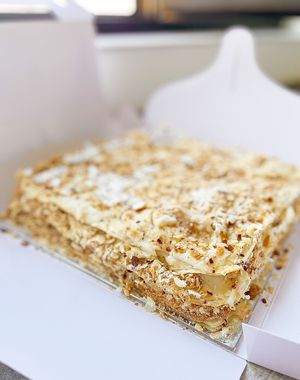 Vegan Napoleon cake at Vegan Yummies in Yerevan