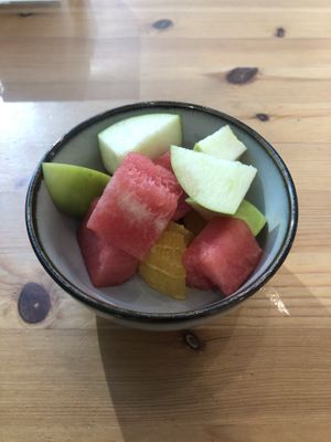Fruit bowl #Veganuary at Circle Cafe - Mangrove Village in Abu Dhabi
