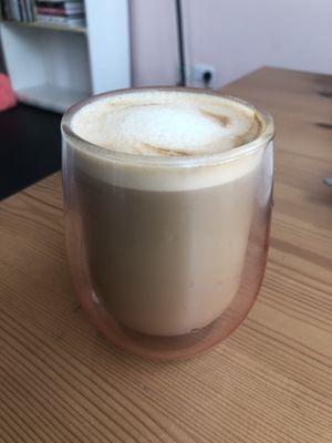 Soya cappuccino   at Circle Cafe - Mangrove Village in Abu Dhabi