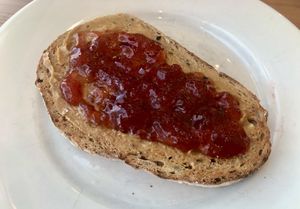 Peanut butter and jam toast  at Circle Cafe - Mangrove Village in Abu Dhabi