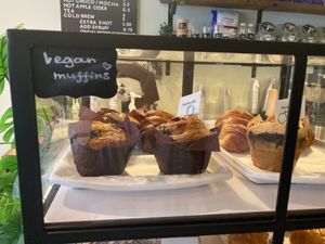 I counted 4 types of vegan muffins at Juicery Harlem in New York City