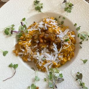 Risotto de calabaza #Veganuary at Favorito mi Lugar in Sevilla