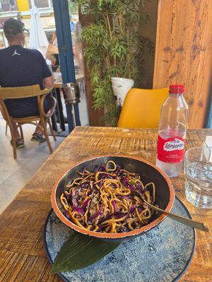 Noodles with Tofu at Favorito mi Lugar in Sevilla