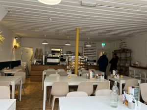 Interior right after opening (it’s usually busier)  at Bari Café in Cahersiveen