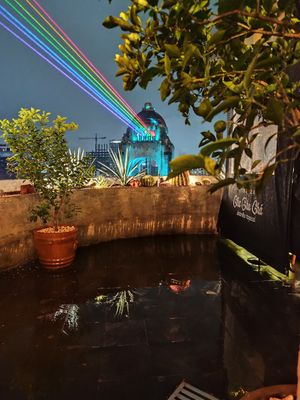 Terrace view at Terraza Cha Cha Chá in Mexico City