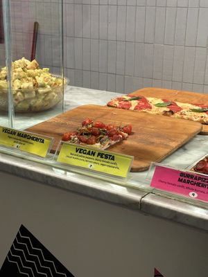 Vegan pizzas  at Unregular Pizza in New York City