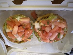 Mofongitos de carne with guacamole   at Next Stop Vegan in Brooklyn