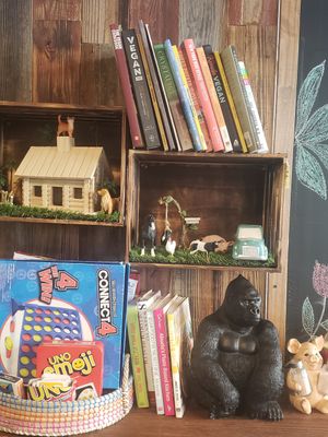 Books to read, games to play at Next Stop Vegan in Brooklyn