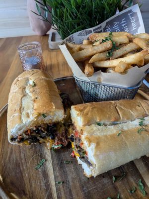 The cheesesteak at Next Stop Vegan in Brooklyn