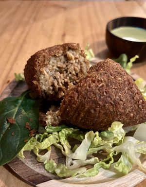 Quipe/kibbeh  at Next Stop Vegan in Brooklyn