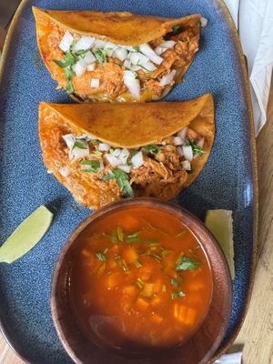 Birria tacos  at Next Stop Vegan in Brooklyn