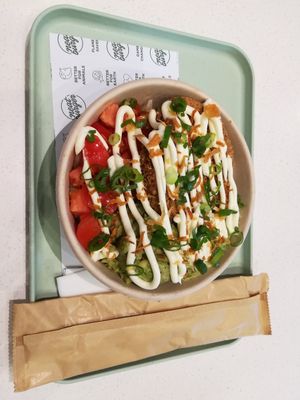 Chicken bowl at Neat Burger - Dubai Mall in Dubai