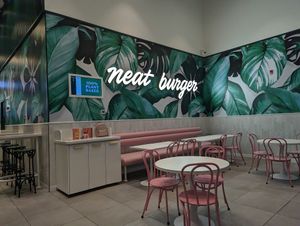 Dining area at Neat Burger - Dubai Mall in Dubai