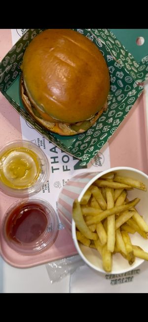 smash daddy burger and fries  at Neat Burger - Dubai Mall in Dubai