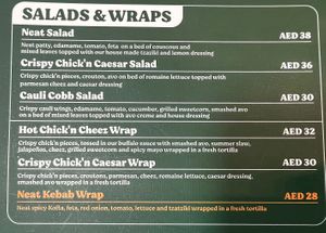 salads and wraps August 23  at Neat Burger - Dubai Mall in Dubai