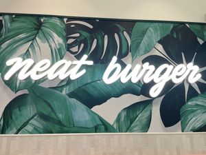 Signage  at Neat Burger - Dubai Mall in Dubai