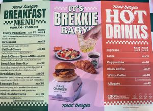 Breakfast Menu  at Neat Burger - Dubai Mall in Dubai