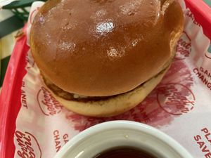 Sausage Bun (breakfast)   at Neat Burger - Dubai Mall in Dubai