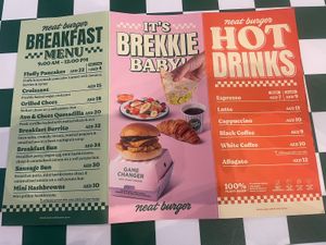 New breakfast menu 9 am to 12 pm.   at Neat Burger - Dubai Mall in Dubai