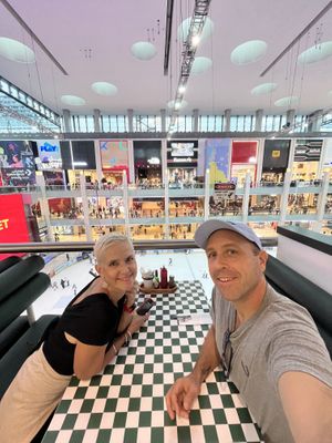 View to ice rink  at Neat Burger - Dubai Mall in Dubai